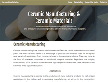 Tablet Screenshot of ceramicmanufacturing.net